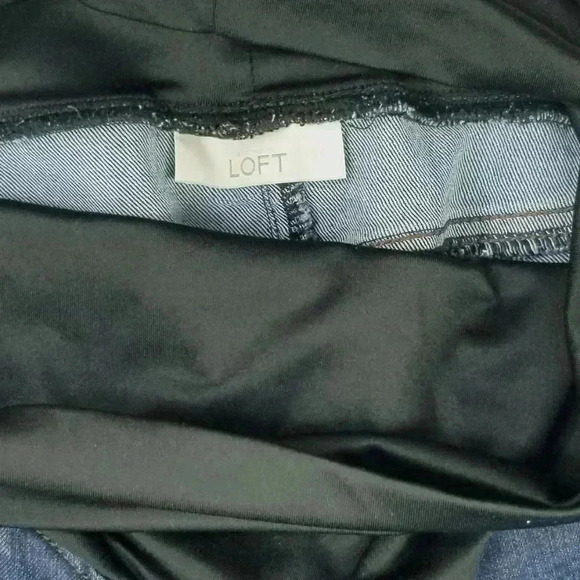 Loft Sz 2M Maternity Blue Denim Jeans Cotton Blend - Picture 8 of 12